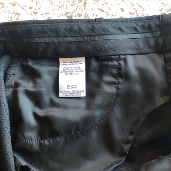 Theory wool/viscose wide leg pants - Picture 3 of 6